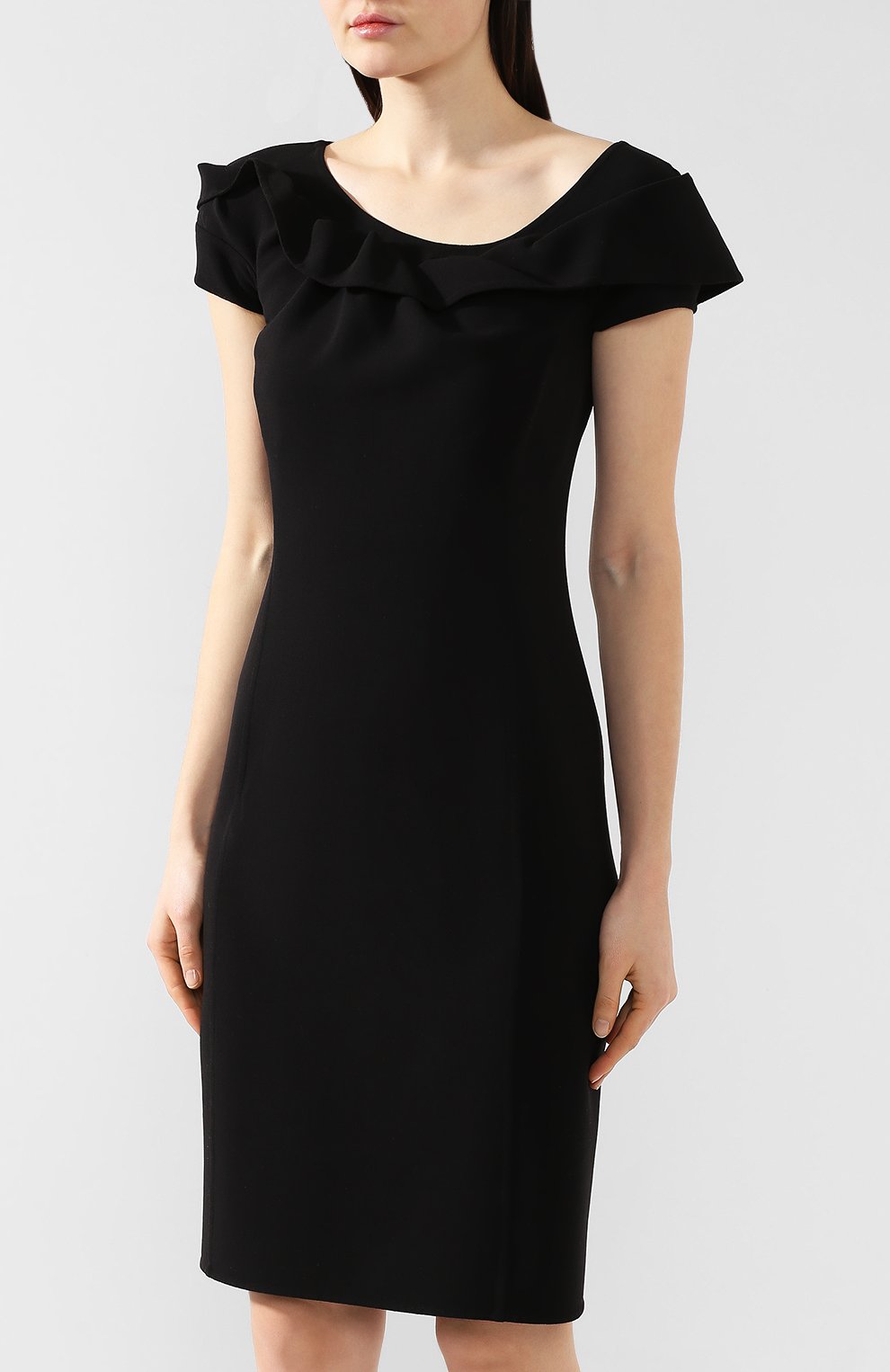 Шерстяное платье GIORGIO ARMANI черного цвета по цене 251500 руб., арт. 9SHVA01T/T001J, фото 3 Шерстяное платье GIORGIO ARMANI, арт. 9SHVA01T/T001J, фото 3