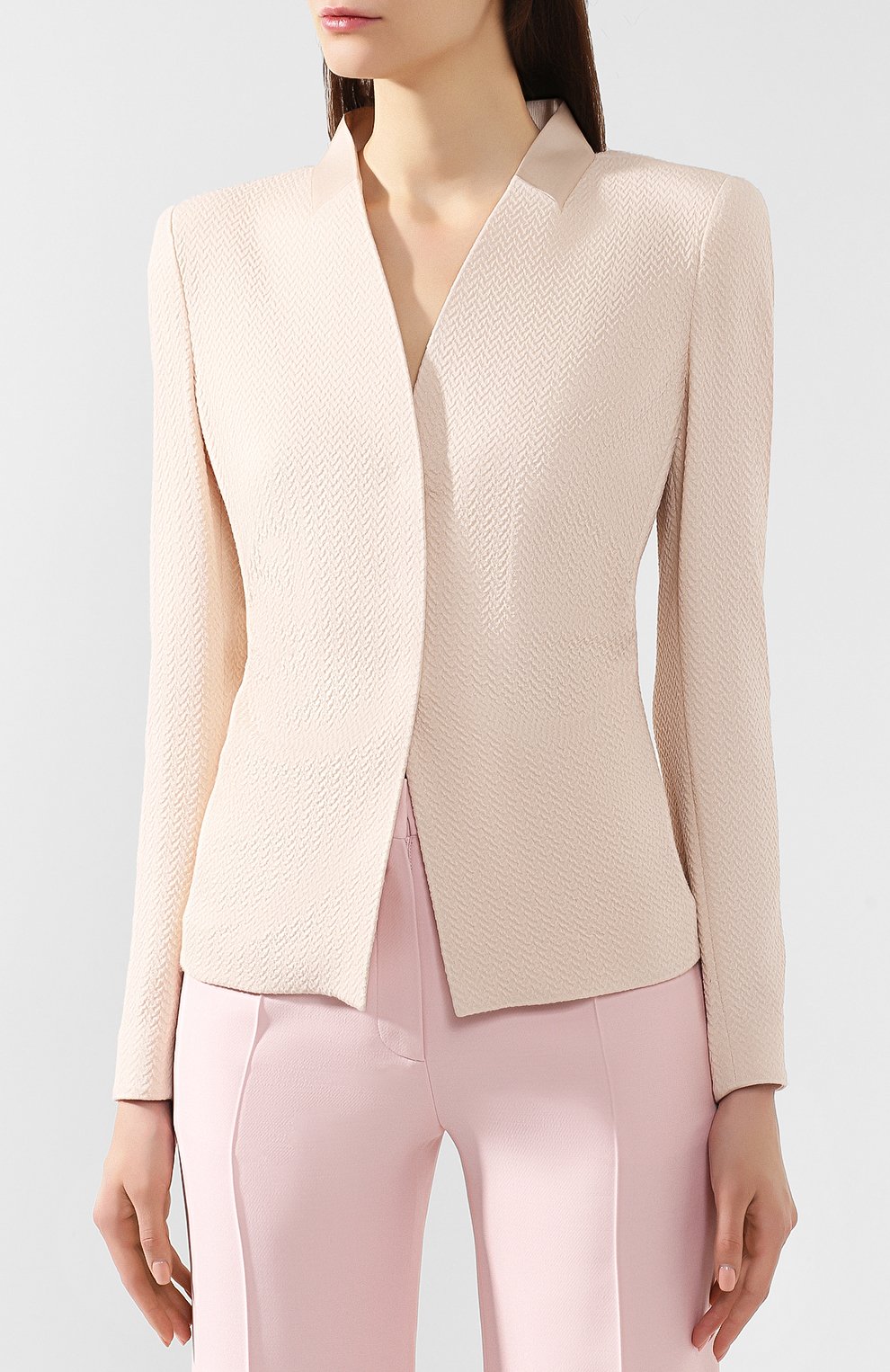 Жакет из вискозы GIORGIO ARMANI бежевого цвета по цене 121500 руб., арт. 3GAG74/AJBLZ, фото 3 Жакет из вискозы GIORGIO ARMANI, арт. 3GAG74/AJBLZ, фото 3