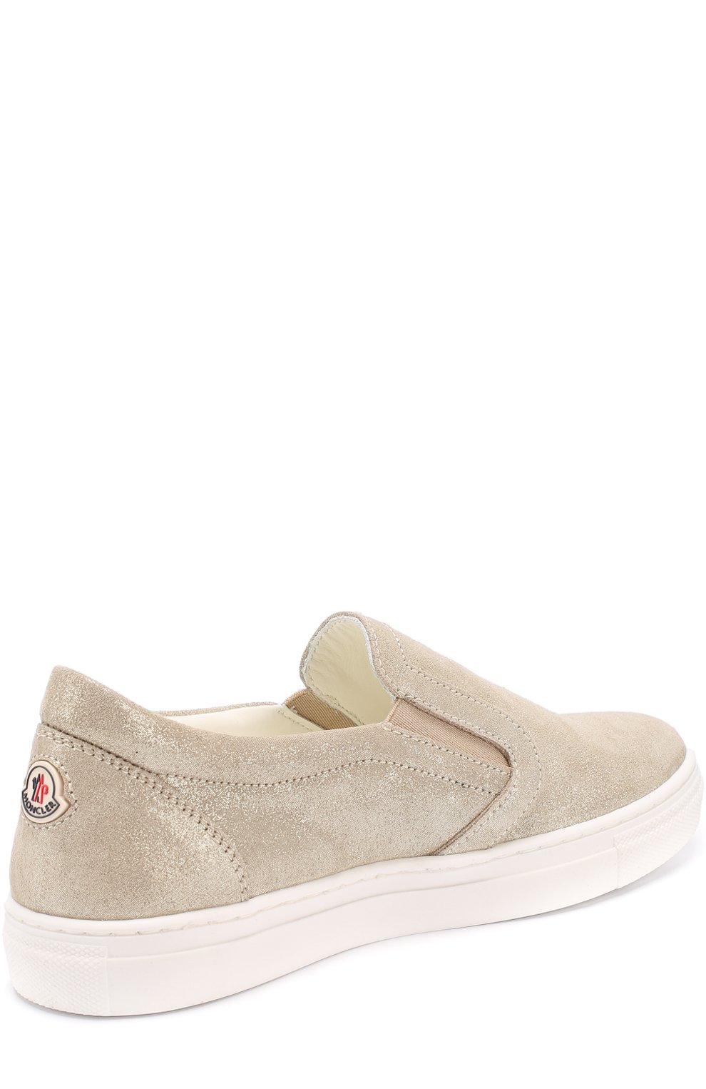 Слипоны из металлизированной кожи MONCLER ENFANT, арт. C1-954-00455-00-015A2, фото 3