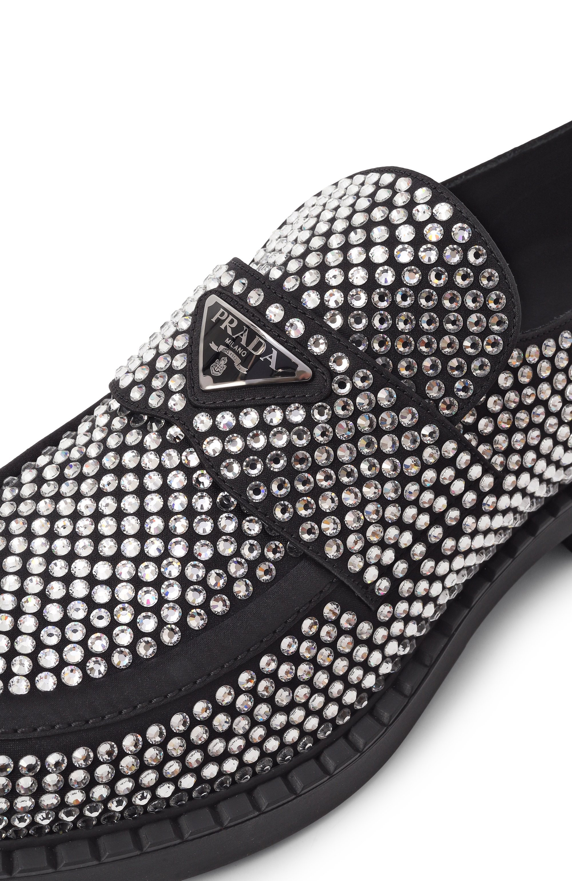 Текстильные лоферы chocolate PRADA, арт. 2DE135-2AWL-F0Z2D, фото 7