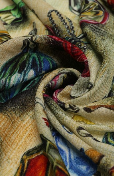 Кашемировая шаль новогодние игрушки GOURJI, арт. T23XMST8R, фото 3