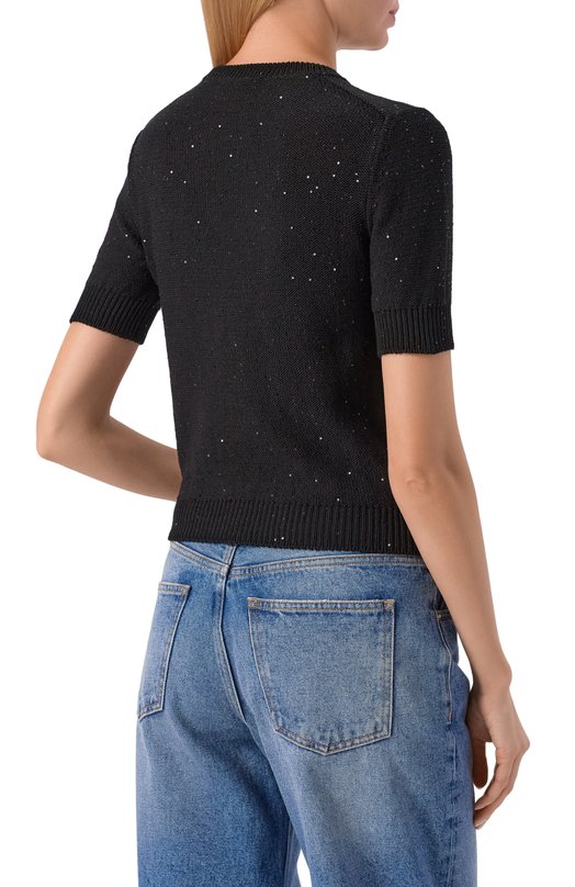 Хлопковый пуловер Gran Sasso 13231/32430 Чёрный  13231/32430 Фото 4