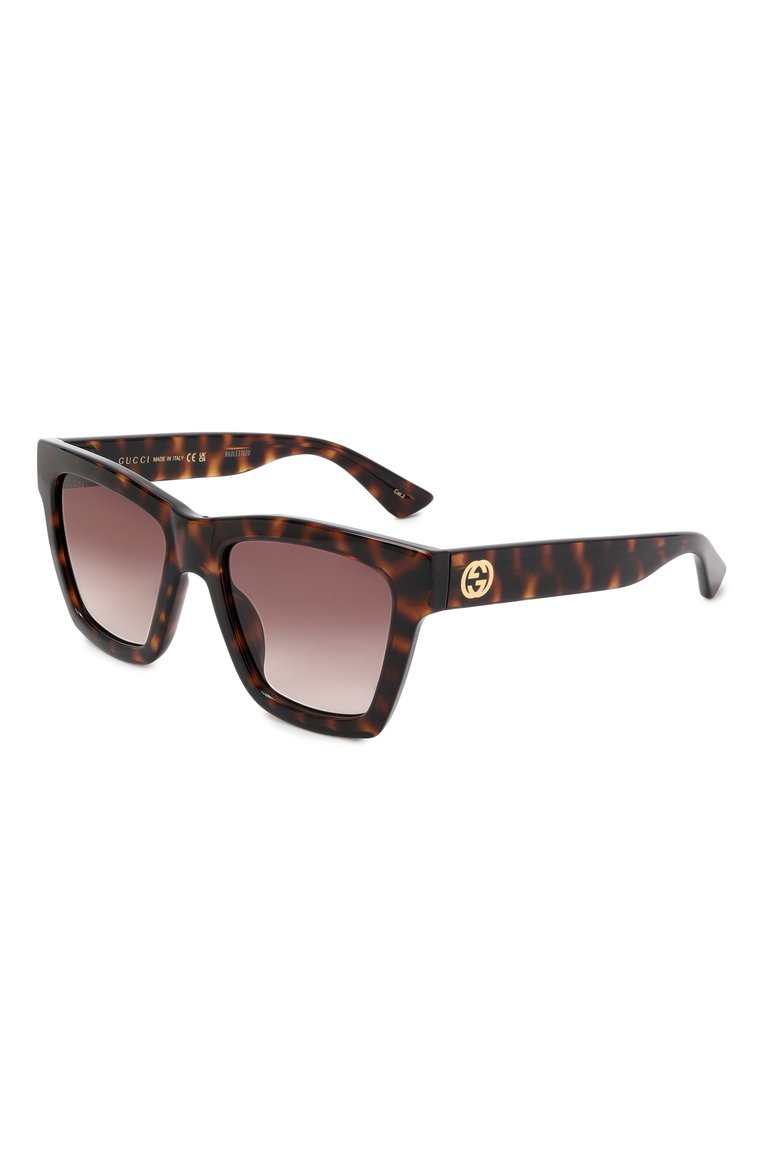 Женские солнцезащитные очки GUCCI коричневого цвета, арт. GG1714S 002 | Фото 1 (Тип очков: С/з; Нос: Не проставлено; Материал: Пластик; Региональные ограничения белый список (Axapta Mercury): Не проставлено; Очки форма: Квадратные; Оптика Гендер: оптика-женское)