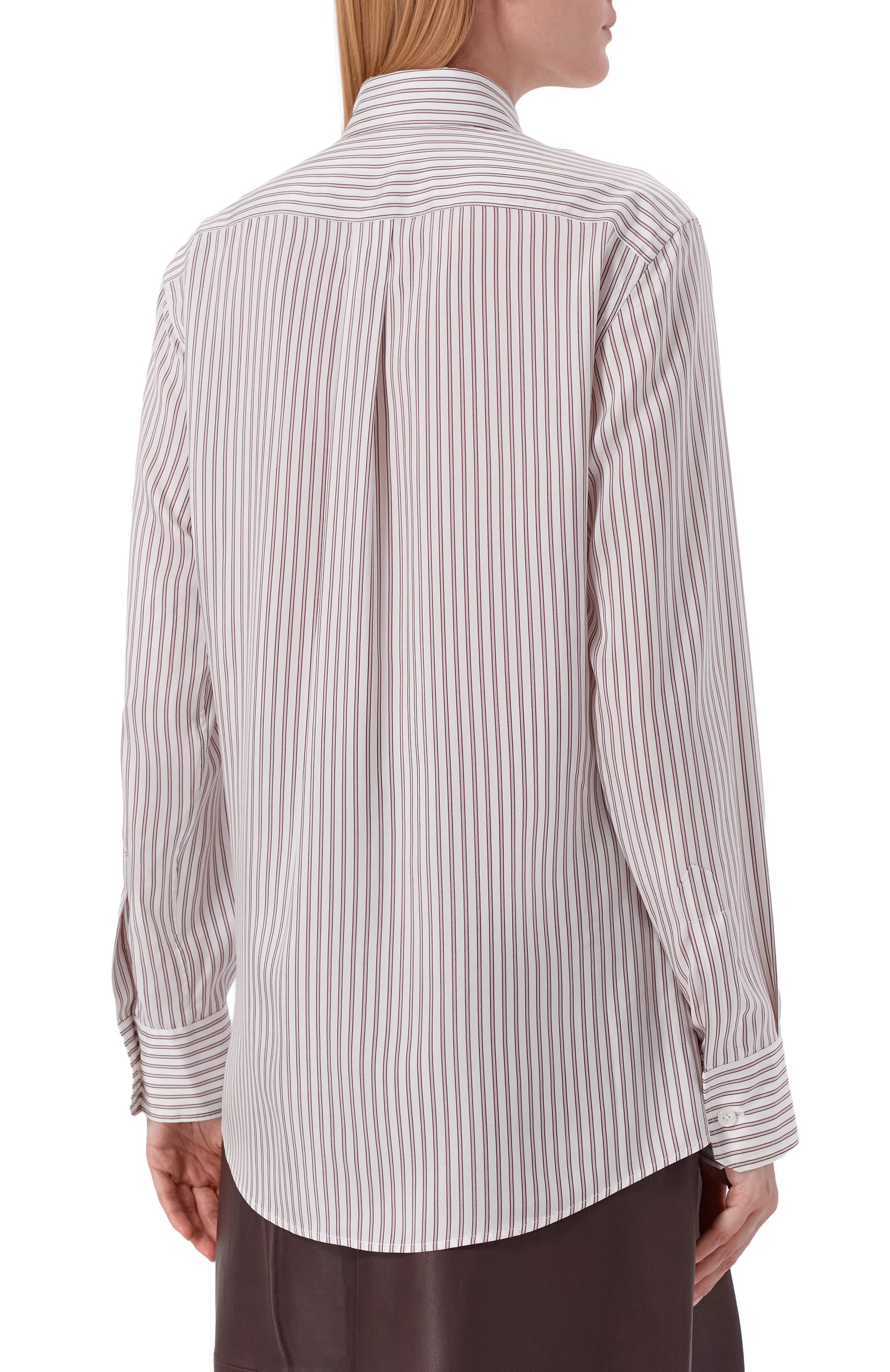 Шелковая рубашка DOLCE & GABBANA белого цвета по цене 131500 руб., арт. F5K30T/FB1BV, фото 4 Шелковая рубашка DOLCE & GABBANA, арт. F5K30T/FB1BV, фото 4