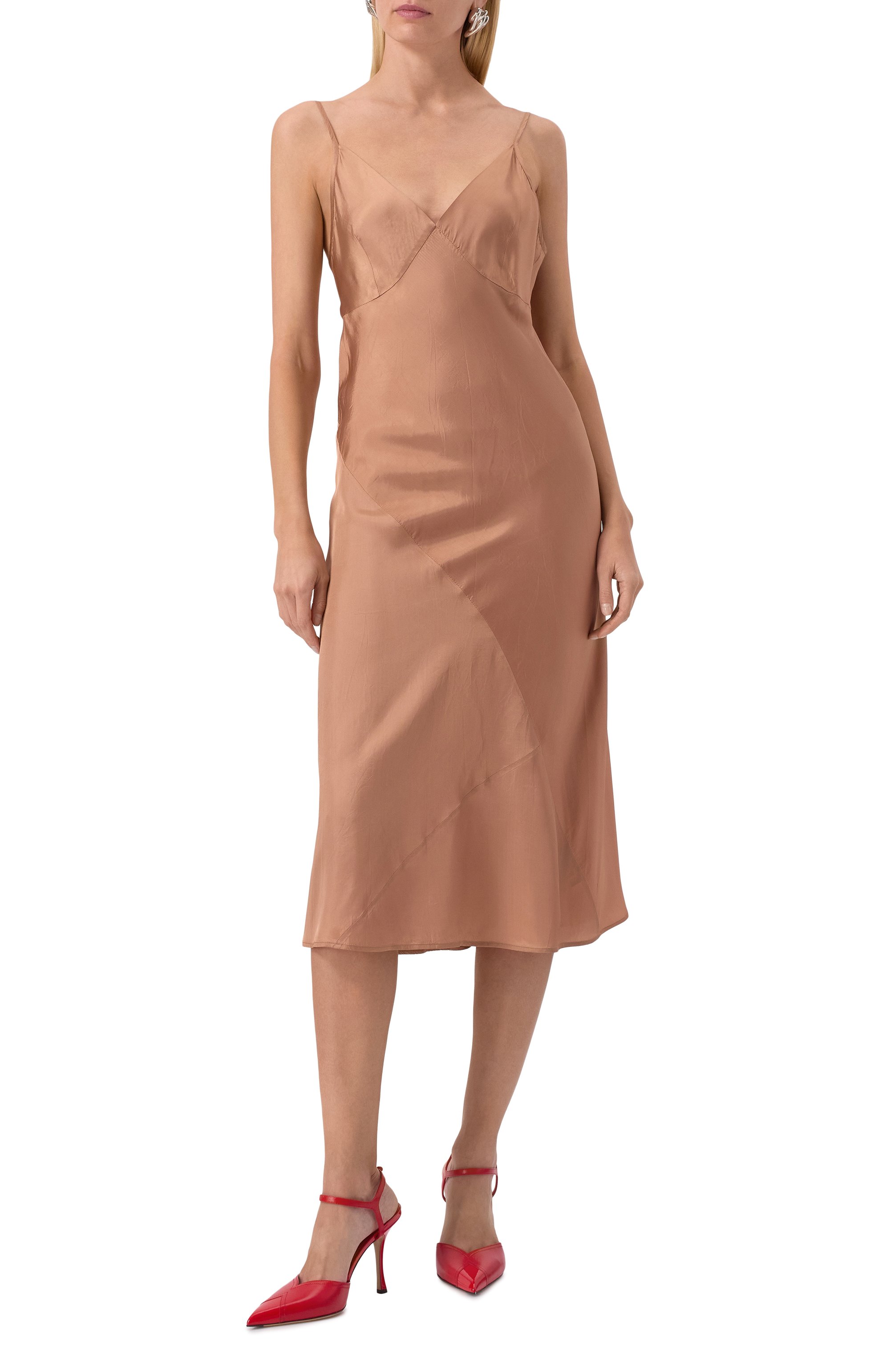 Атласное платье DRIES VAN NOTEN, арт. 251-011000-1427, фото 3