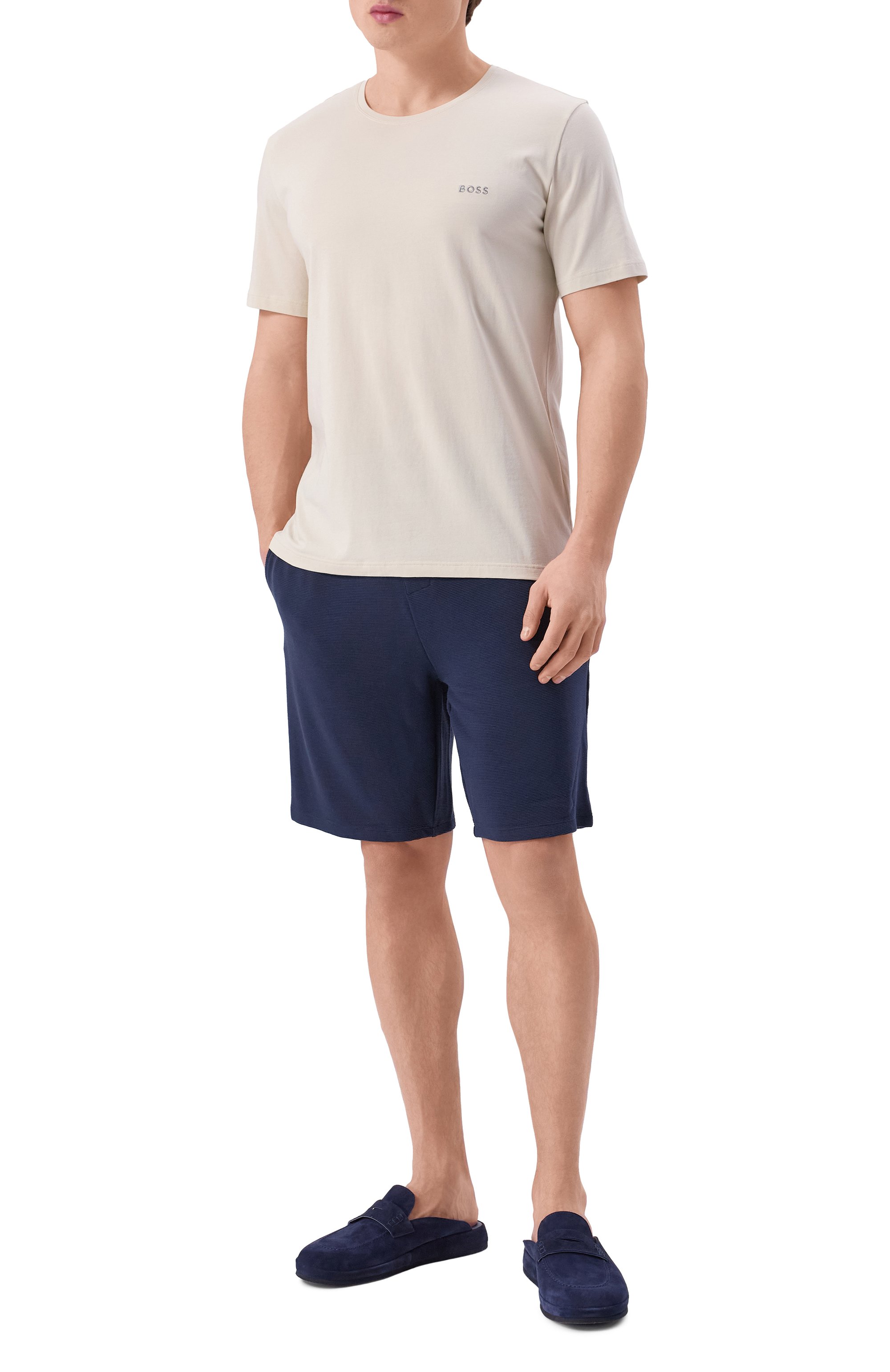 Шорты BOSS темно-синего цвета по цене 7475 руб., арт. 50527391, фото 2 Шорты BOSS, арт. 50527391, фото 2