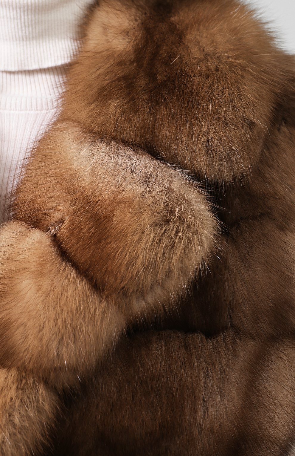 Пальто с отделкой из меха соболя YVES SALOMON, арт. 20WYM38504CAZI, фото 5