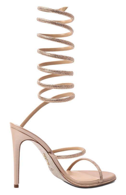 Текстильные босоножки Super Cleo 105 Rene Caovilla C11358-105/R001 Бежевый  C11358-105/R001 Фото 5