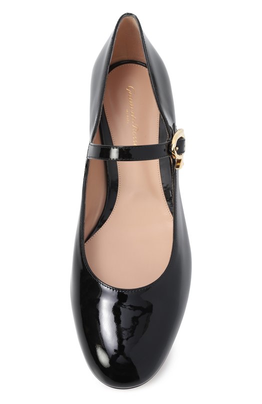 Лакированные балетки Mary Ribbon Gianvito Rossi G22164.05CU0.VERNER0 Чёрный  G22164.05CU0.VERNER0 Фото 6