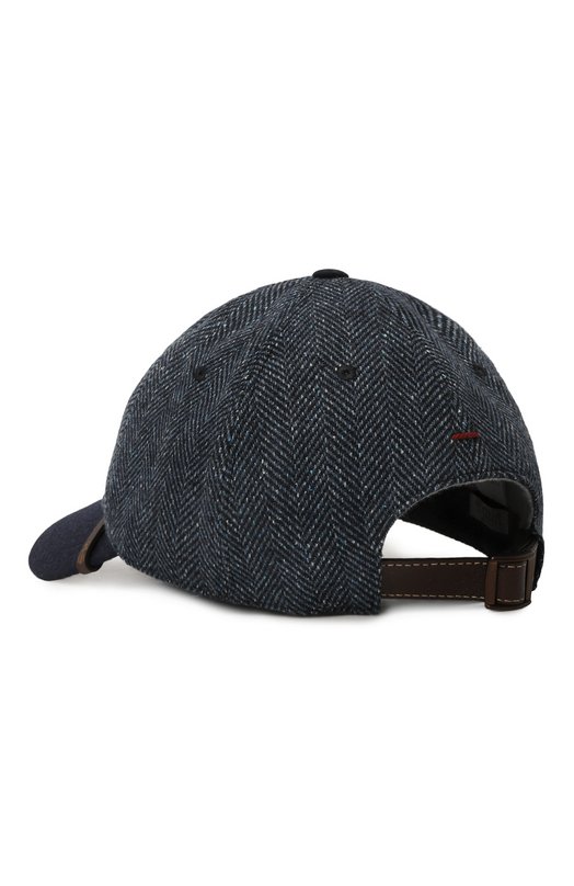 Бейсболка из шерсти и шелка Brunello Cucinelli MY4529939 Синий  MY4529939 Фото 3