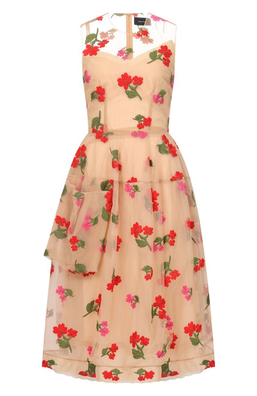 

Платье из вискозы и хлопка Simone Rocha, Бежевый