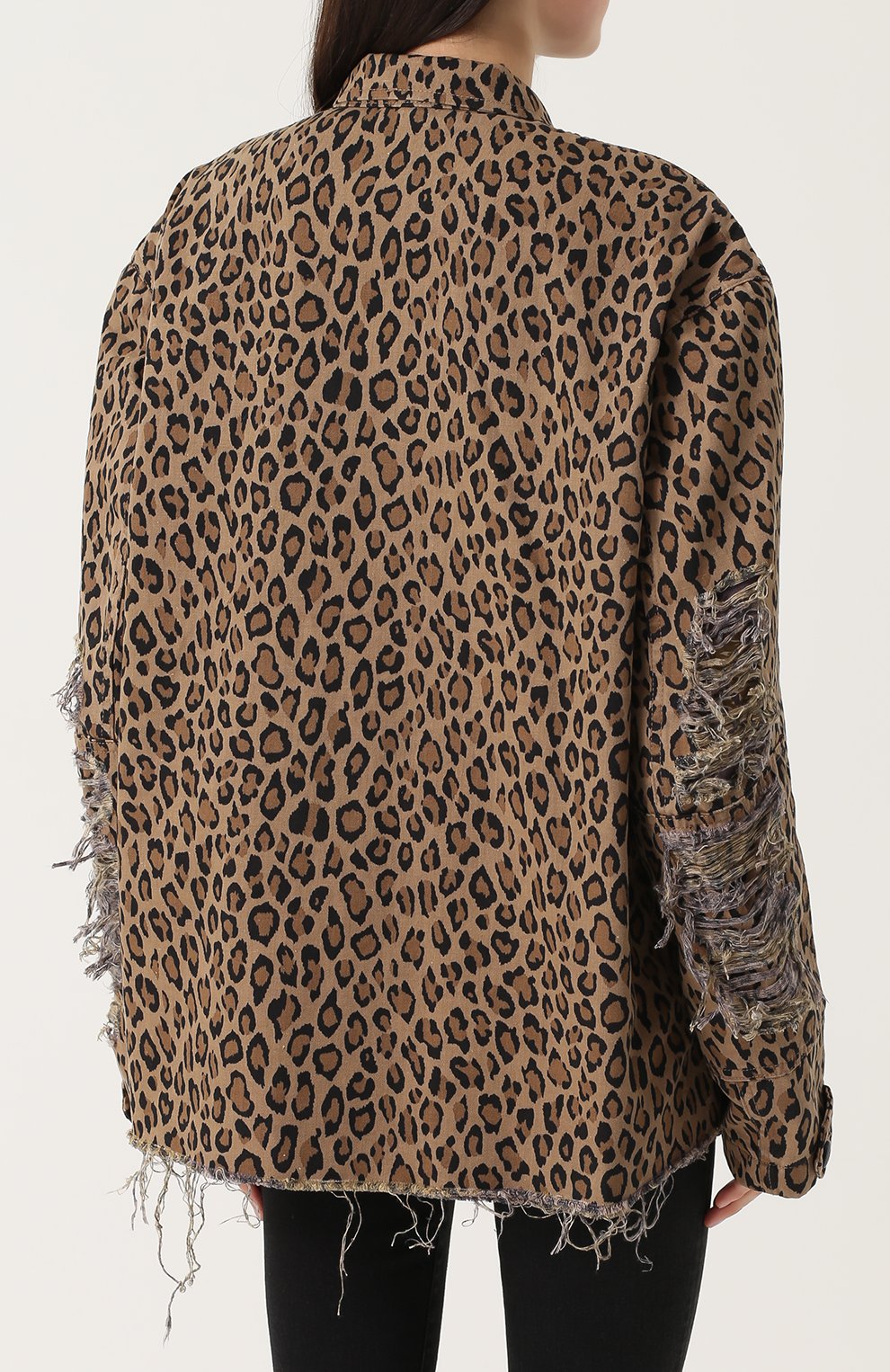 Куртка с потертостями и леопардовым принтом R13, арт. R13W2011-10, фото 4