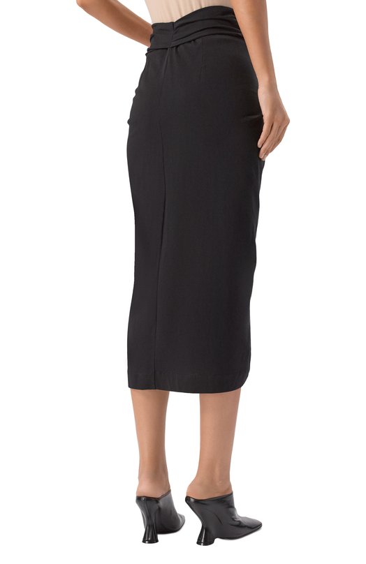 Хлопковая юбка Dries Van Noten 011112-2603-900 Чёрный  011112-2603-900 Фото 4