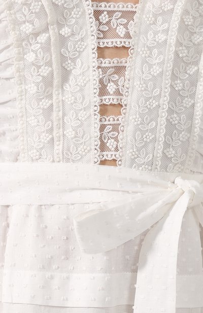 Хлопковое платье ZIMMERMANN белого цвета по цене 83500 руб., арт. 6540DH0N, фото 5 Хлопковое платье ZIMMERMANN, арт. 6540DH0N, фото 5