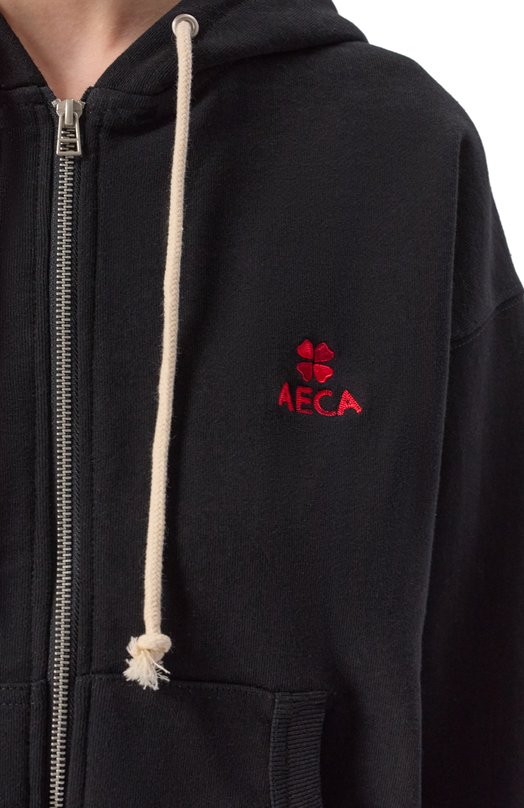 Хлопковая толстовка AECA WHITE AWCMFWBDTSZSO001C0.BLACK (M) Чёрный  AWCMFWBDTSZSO001C0.BLACK (M) Фото 5