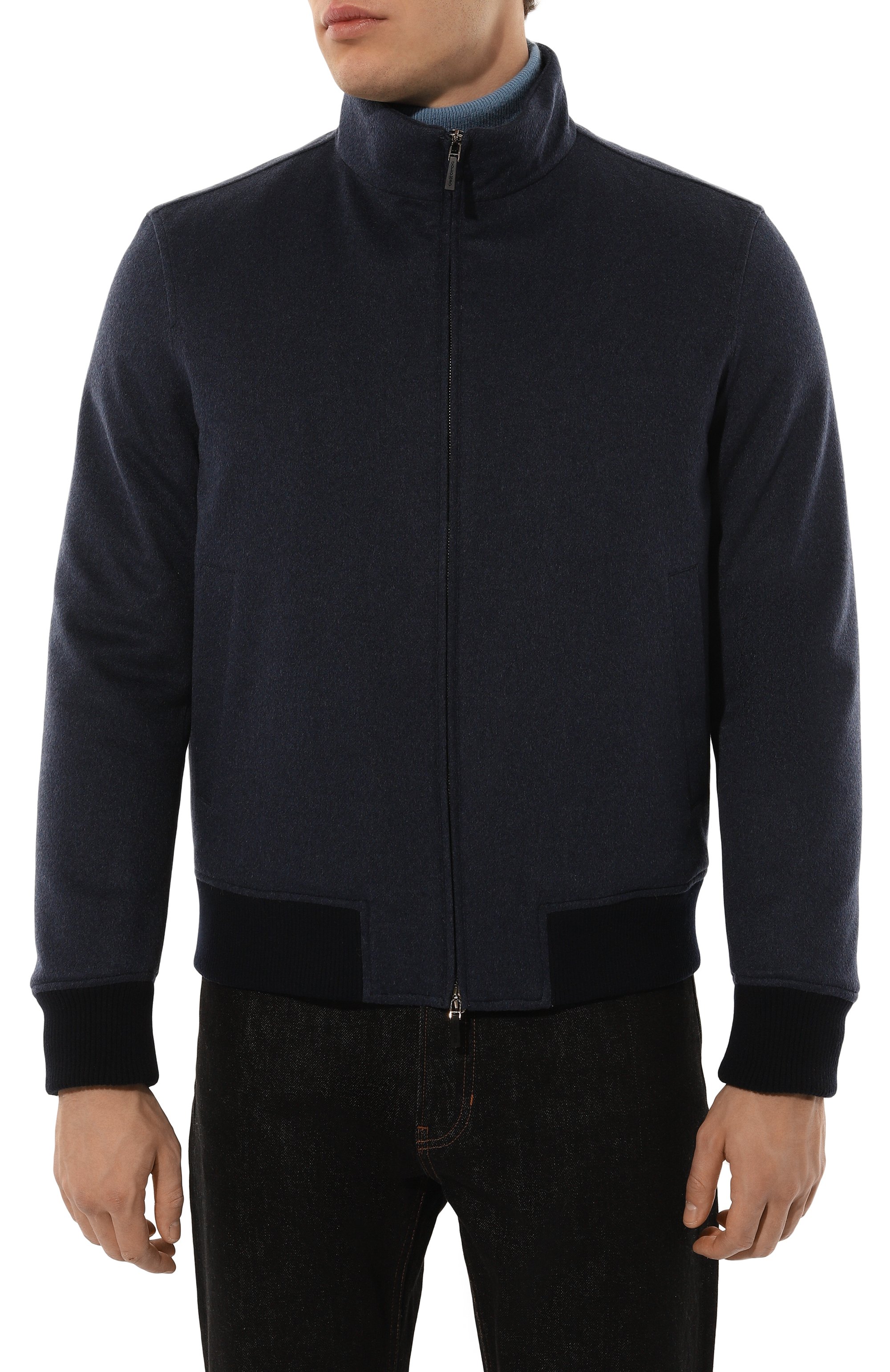 Кашемировый бомбер с подкладкой из хорька COLOMBO темно-синего цвета по цене 766500 руб., арт. GB00215/FUR, фото 3 Кашемировый бомбер с подкладкой из хорька COLOMBO, арт. GB00215/FUR, фото 3