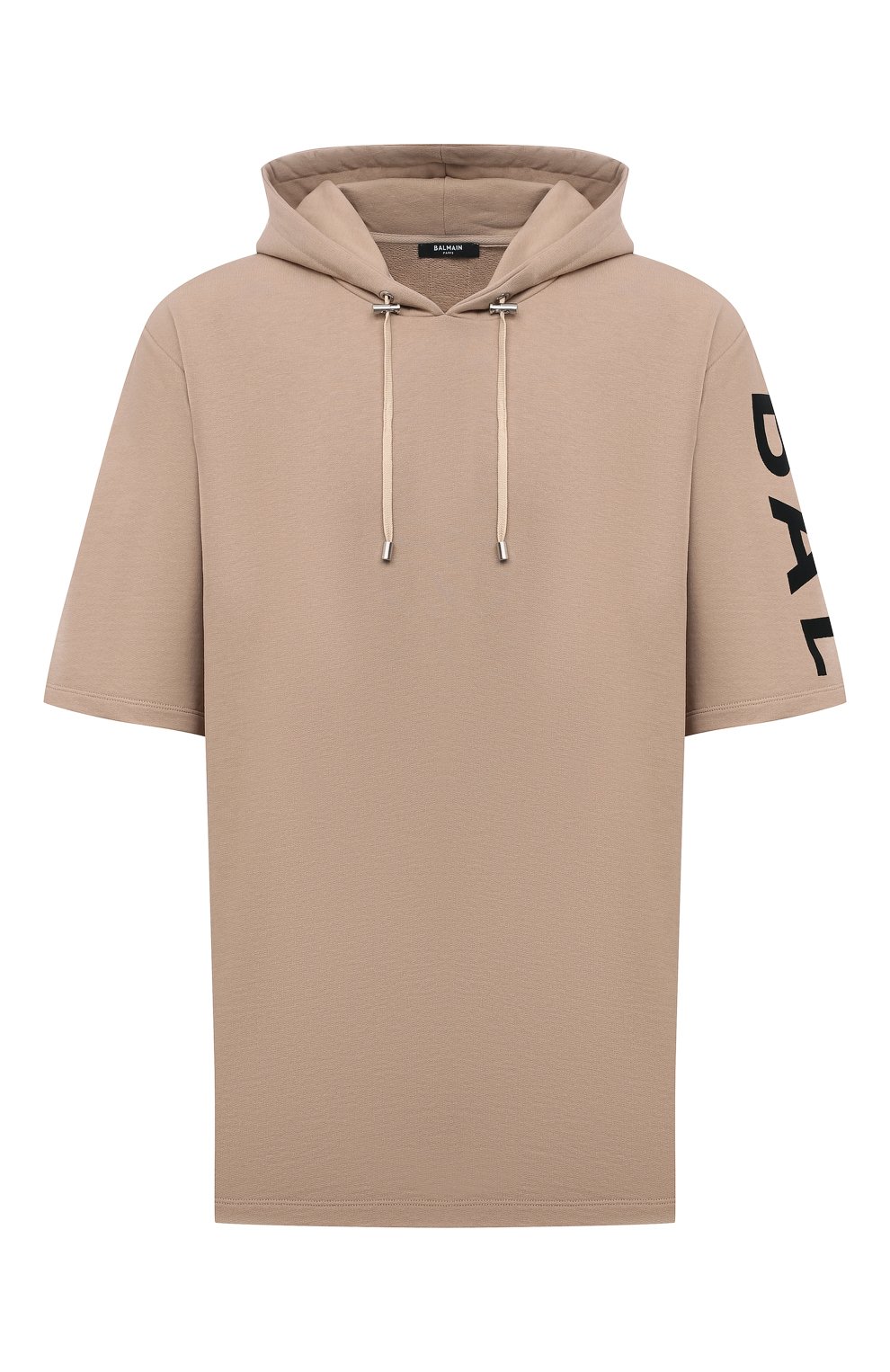Хлопковое худи BALMAIN бежевого цвета по цене 69950 руб., арт. XH1JL000/BB15, фото 1 Хлопковое худи BALMAIN, арт. XH1JL000/BB15, фото 1