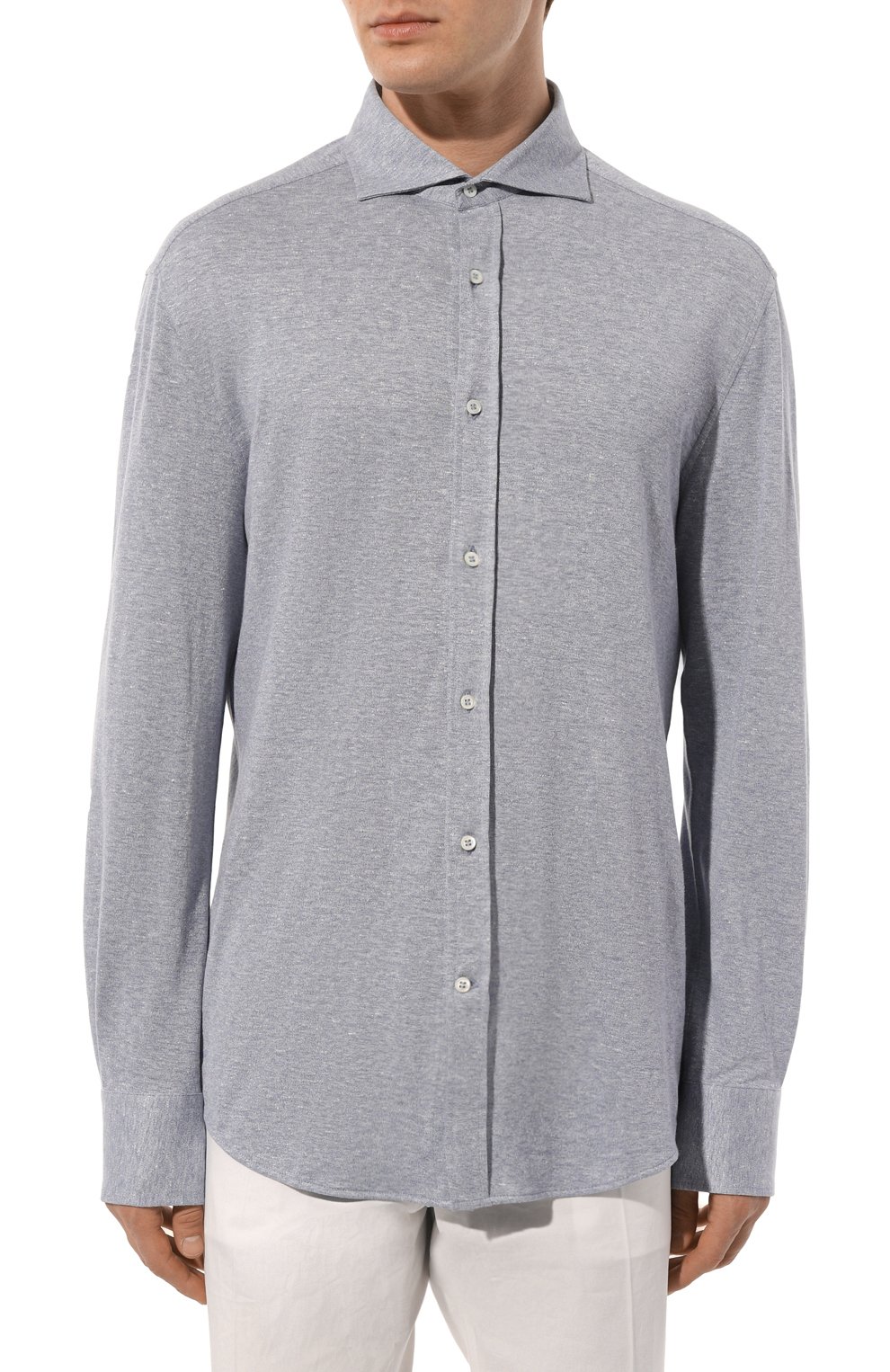  Рубашка изо льна и хлопка BRUNELLO CUCINELLI, арт. MW835B2269, фото 3