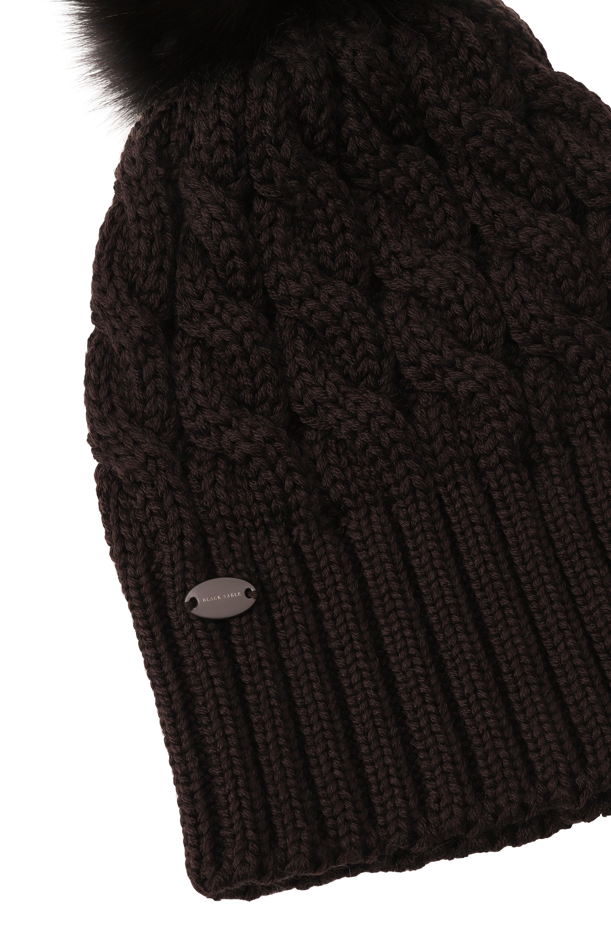 Шерстяная шапка mona с отделкой из соболя BLACK SABLE, арт. BS-24016, фото 4