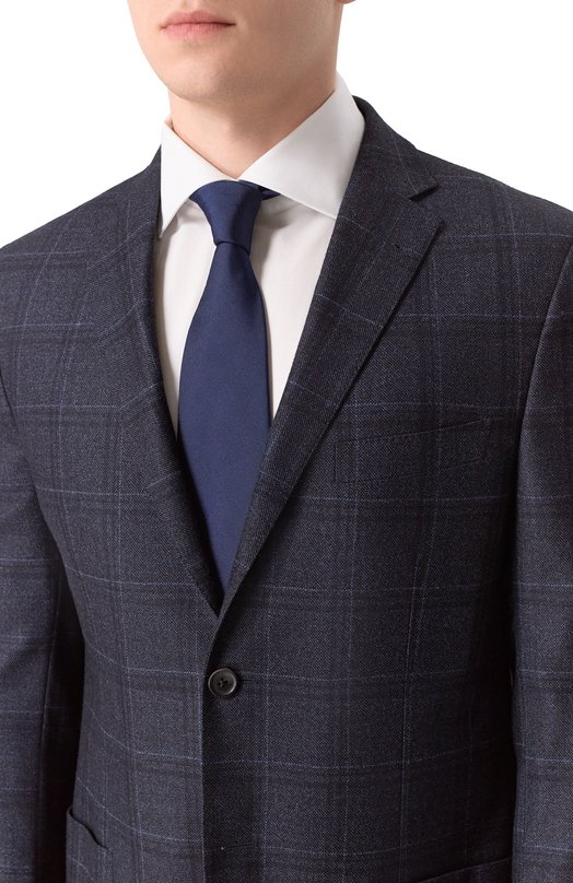 Шелковый галстук Corneliani 27U302/2720300 Синий  27U302/2720300 Фото 2