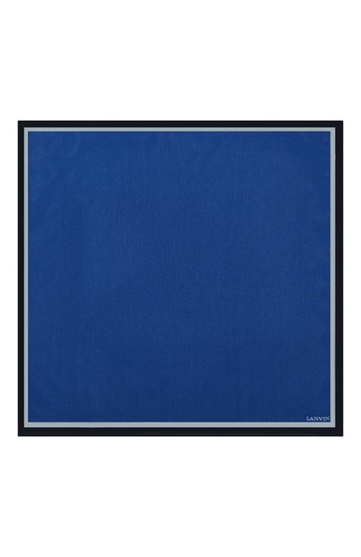 Шелковый платок LANVIN синего цвета по цене 7250 руб., арт. 3462/HANDKERCHIEF, фото 3 Шелковый платок LANVIN, арт. 3462/HANDKERCHIEF, фото 3