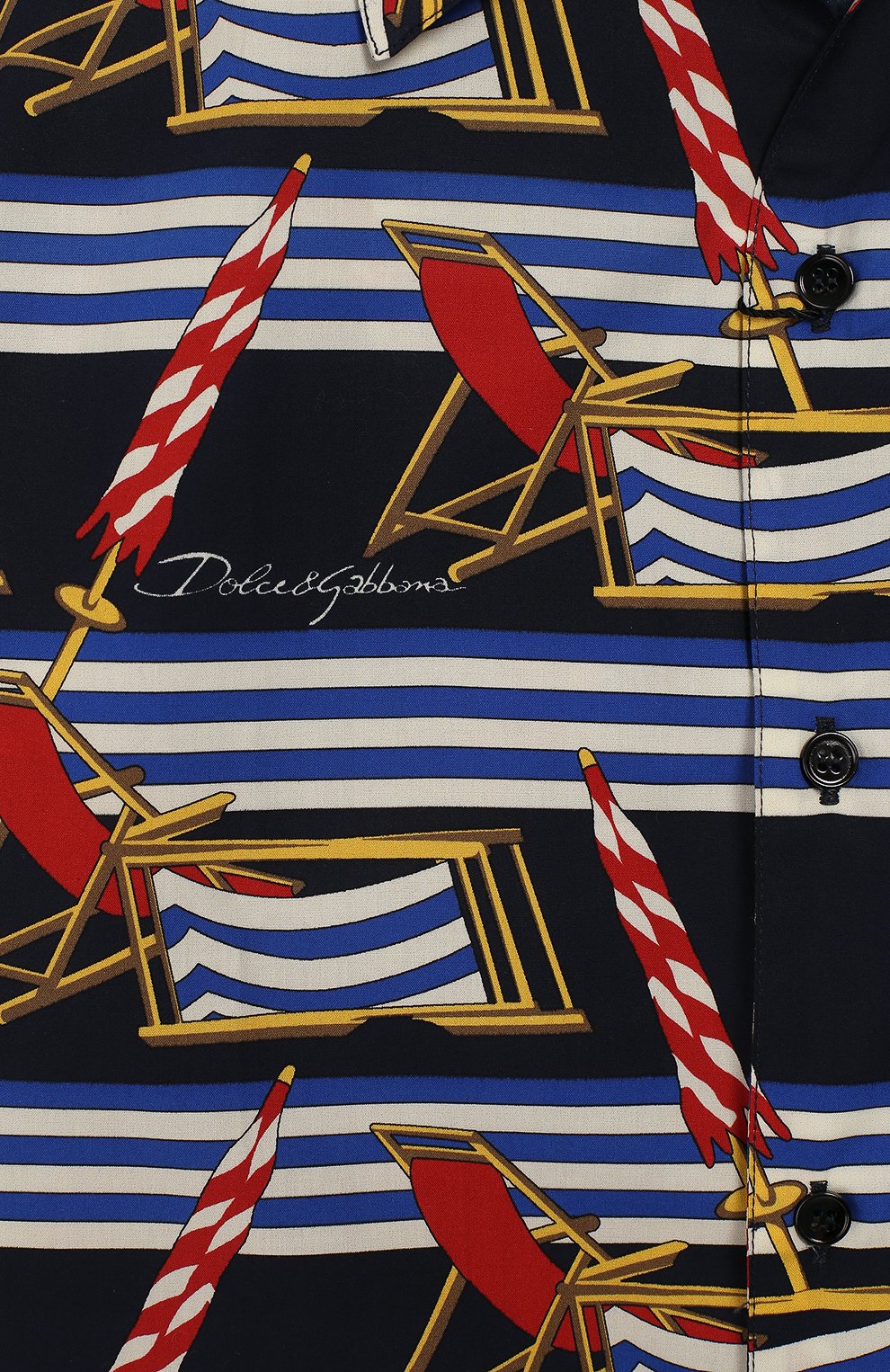 Хлопковая рубашка DOLCE & GABBANA синего цвета по цене 25750 руб., арт. L43S06/HS5GS/8-14, фото 3 Хлопковая рубашка DOLCE & GABBANA, арт. L43S06/HS5GS/8-14, фото 3