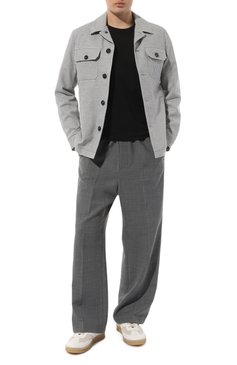 Мужская хлопковая куртка-рубашка SARTORIO синего цвета, арт. WSLE0S0705301 | Фото 2 (Кросс-КТ: Куртка, Ветровка; Рукава: Длинные; Мужское Кросс-КТ: Куртка-рубашка; Материал сплава: Проставлено; Материал внешний: Хлопок; Драгоценные камни: Проставлено; Длина (верхняя одежда): Короткие; Стили: Кэжуэл)