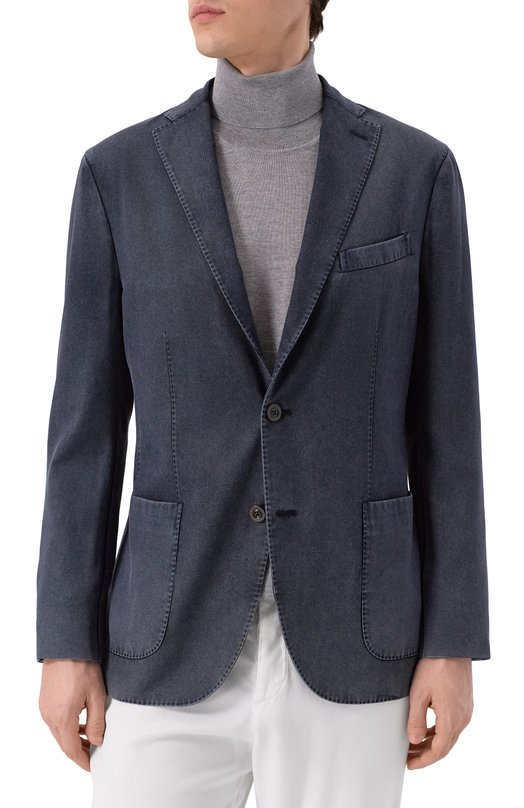 Шерстяной пиджак Boglioli N1302J/SA0430 Синий  N1302J/SA0430 Фото 3