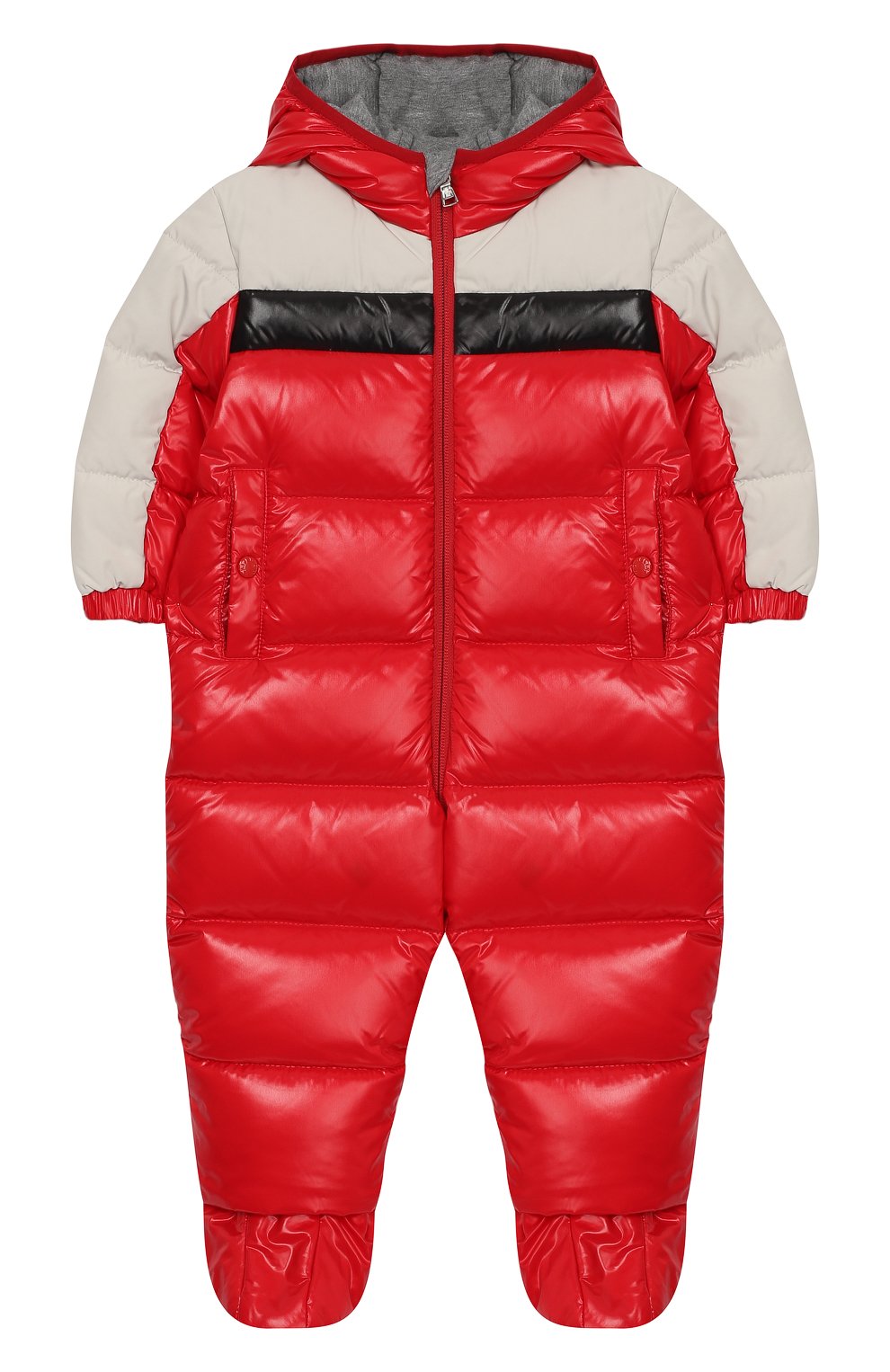 Пуховый комбинезон на молнии с капюшоном MONCLER ENFANT, арт. D2-951-14360-85-68950/3M-18M, фото 1