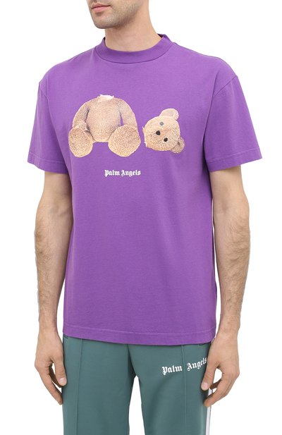 Хлопковая футболка PALM ANGELS, арт. PMAA001E20JER0033760, фото 3