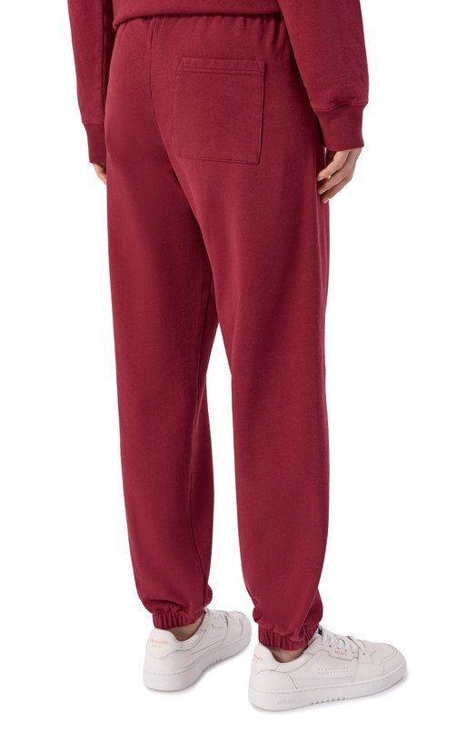Хлопковые брюки Sporty and Rich PA03662083RE10 Бордовый  PA03662083RE10 Фото 4