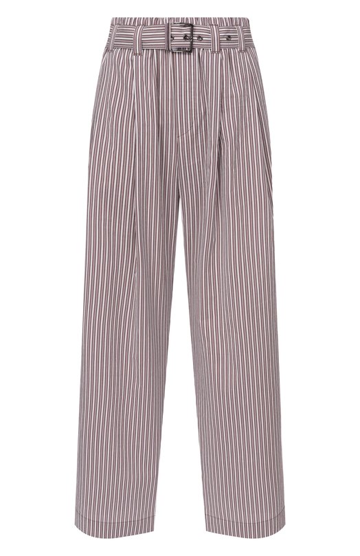 Брюки из хлопка и шелка Brunello Cucinelli MH746P9176 Бордовый MH746P9176