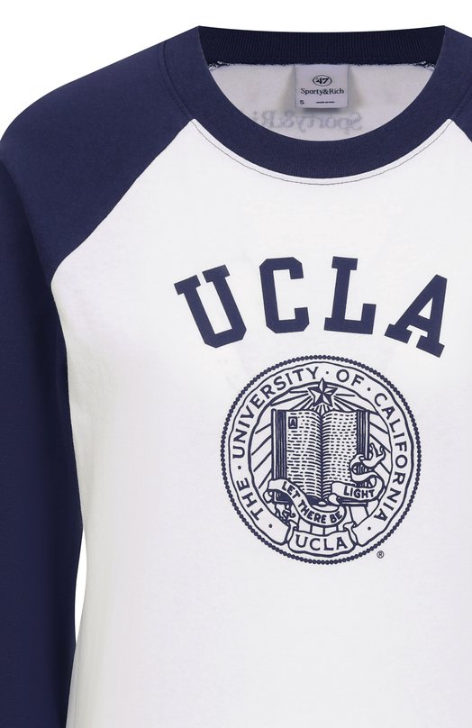 Хлопковый лонгслив Sporty & Rich x UCLA Sporty and Rich T0046615639WH50 Белый  T0046615639WH50 Фото 6