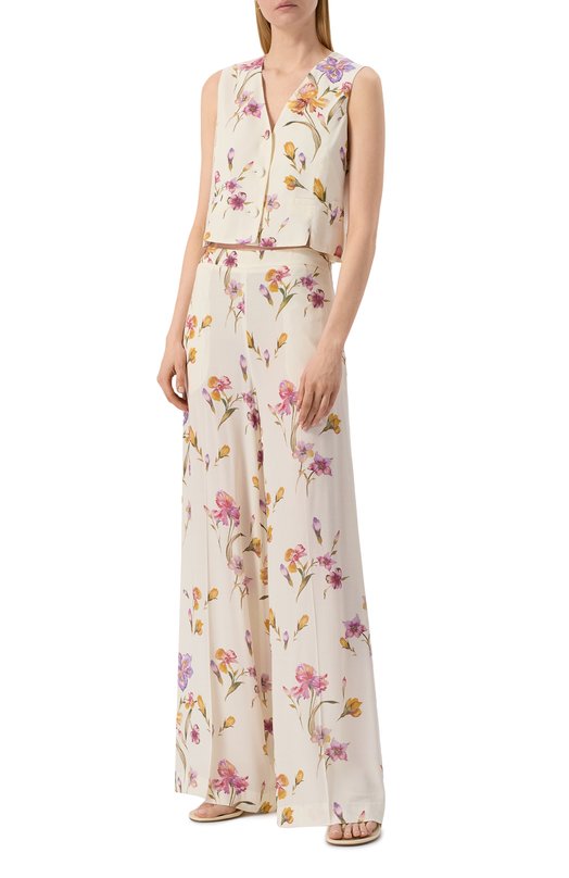 Брюки из вискозы Twinset 251TP2775 Кремовый  251TP2775 Фото 2