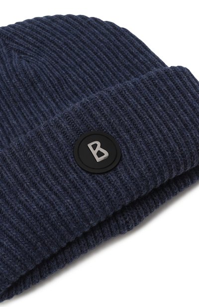 Шапка из шерсти и вискозы BOGNER темно-синего цвета по цене 14600 руб., арт. 98686087, фото 3 Шапка из шерсти и вискозы BOGNER, арт. 98686087, фото 3
