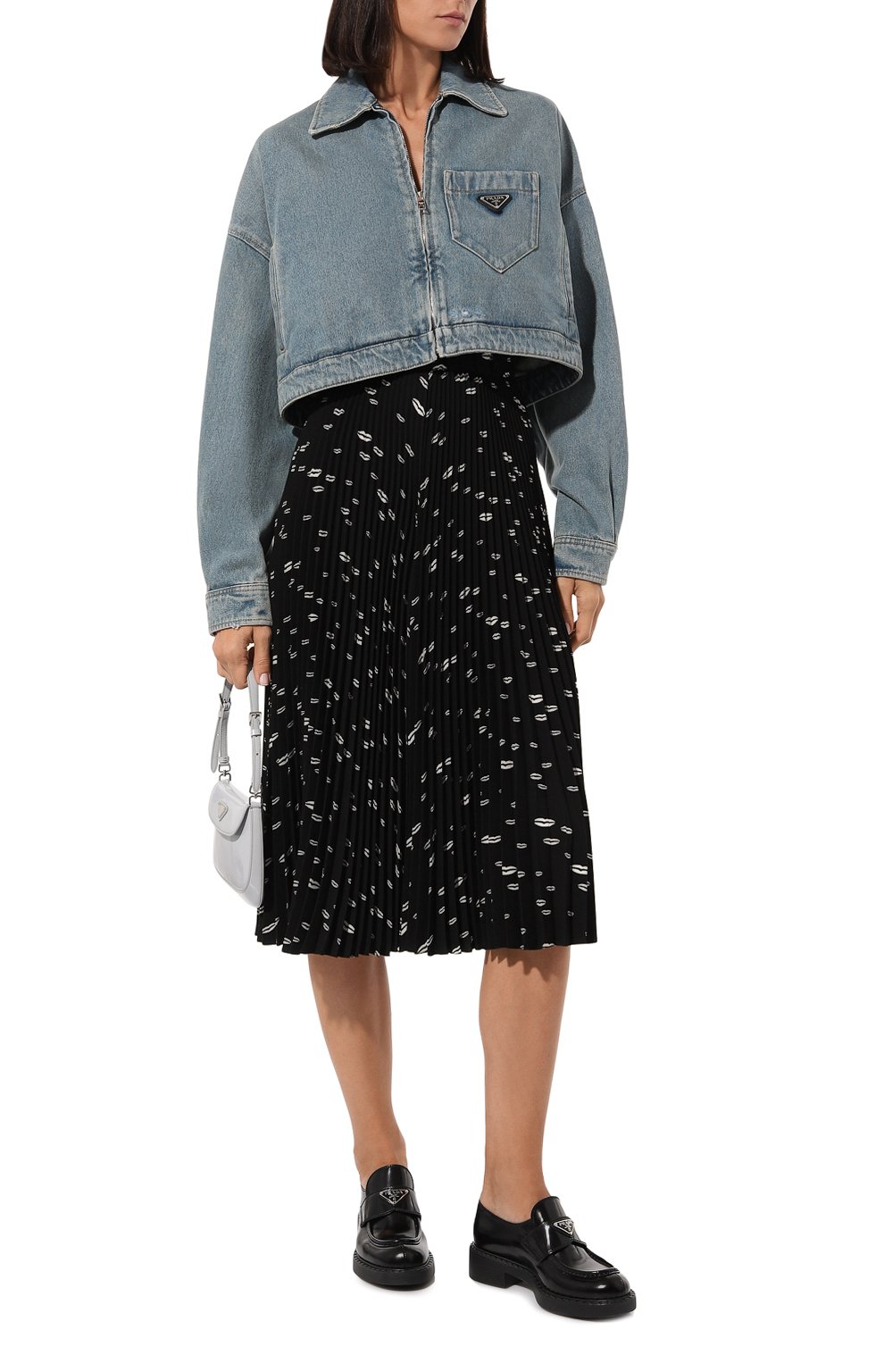 Плиссированная юбка PRADA, арт. P153SG-1YNT-F057Z-211, фото 2