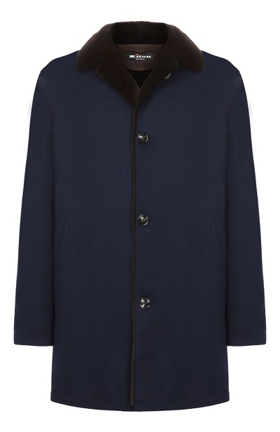 Мужская кашемировое пальто с подкладкой из ласки KITON, арт. UW0480MV03R70