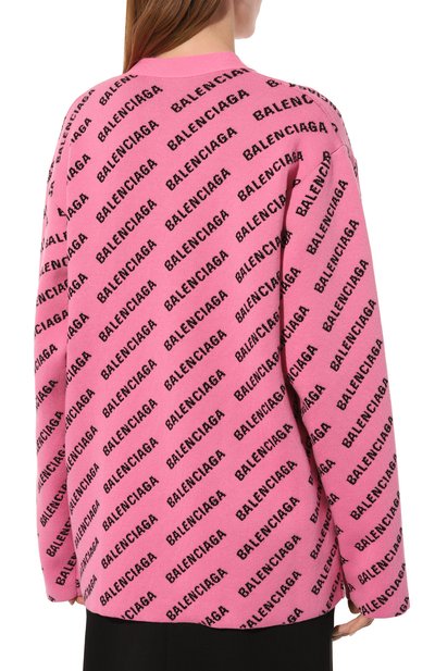 Хлопковый кардиган BALENCIAGA розового цвета по цене 225000 руб., арт. 733891/T3233, фото 4 Хлопковый кардиган BALENCIAGA, арт. 733891/T3233, фото 4