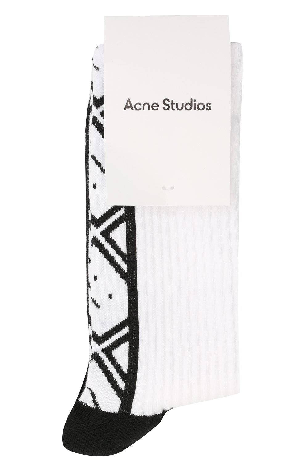 Носки ACNE STUDIOS черно-белого цвета по цене 3285 руб., арт. C80049/W, фото 1 Носки ACNE STUDIOS, арт. C80049/W, фото 1