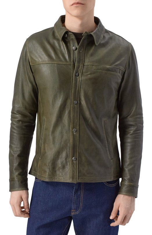 Кожаная куртка-рубашка Gimo's 6S20.J.180.64V.TRF/CI Зелёный  6S20.J.180.64V.TRF/CI Фото 3