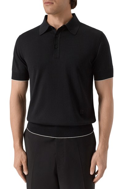 Поло из шелка и хлопка BALMAIN, арт. FH1GB020/KI73, фото 3