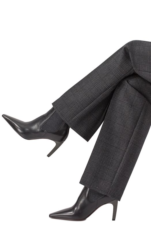Кожаные ботильоны Brunello Cucinelli MZ0RC3008P Чёрный  MZ0RC3008P Фото 3