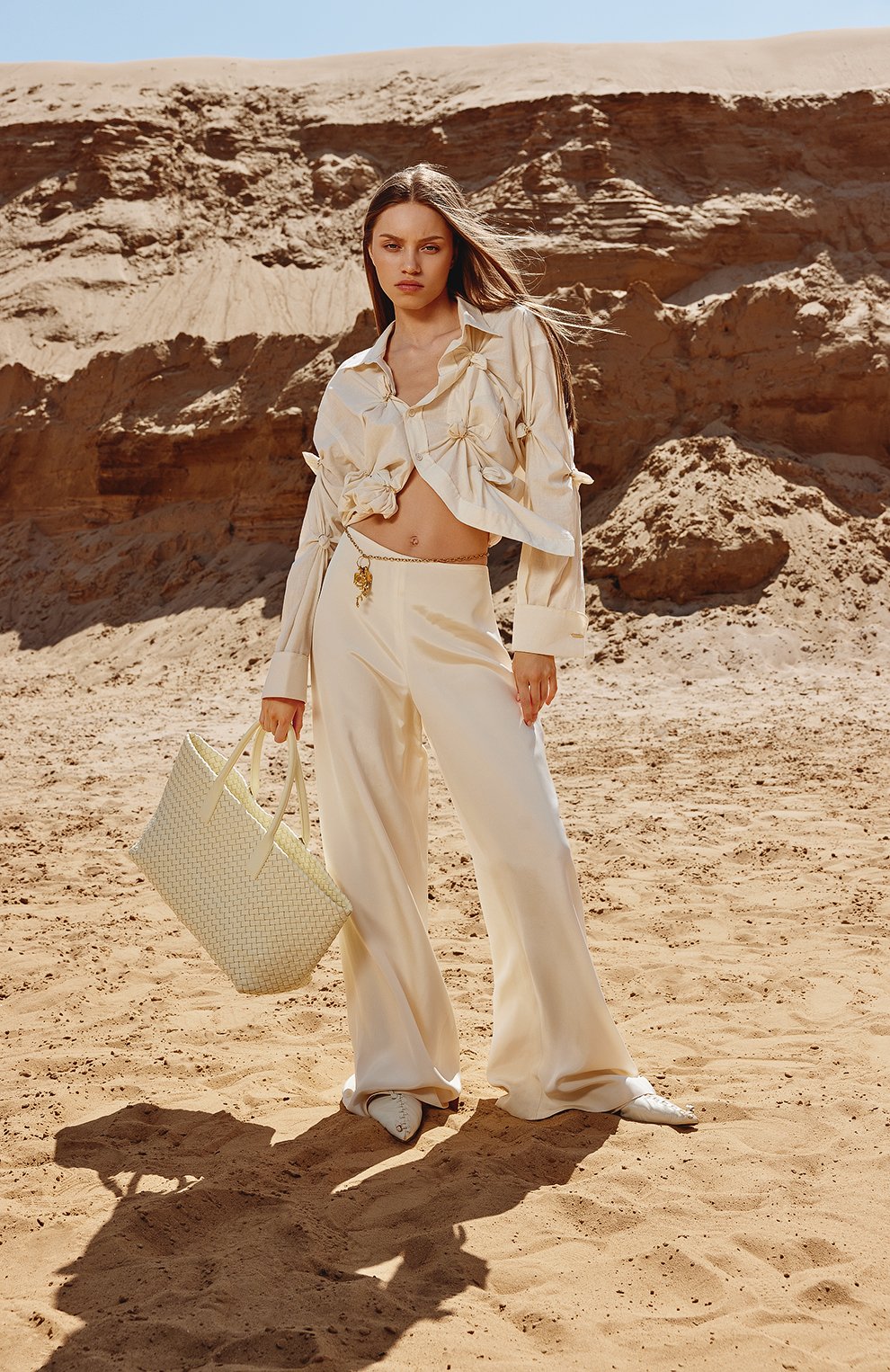 Хлопковая блузка JACQUEMUS, арт. 22H223SH027/1061OFFWHITE, фото 7
