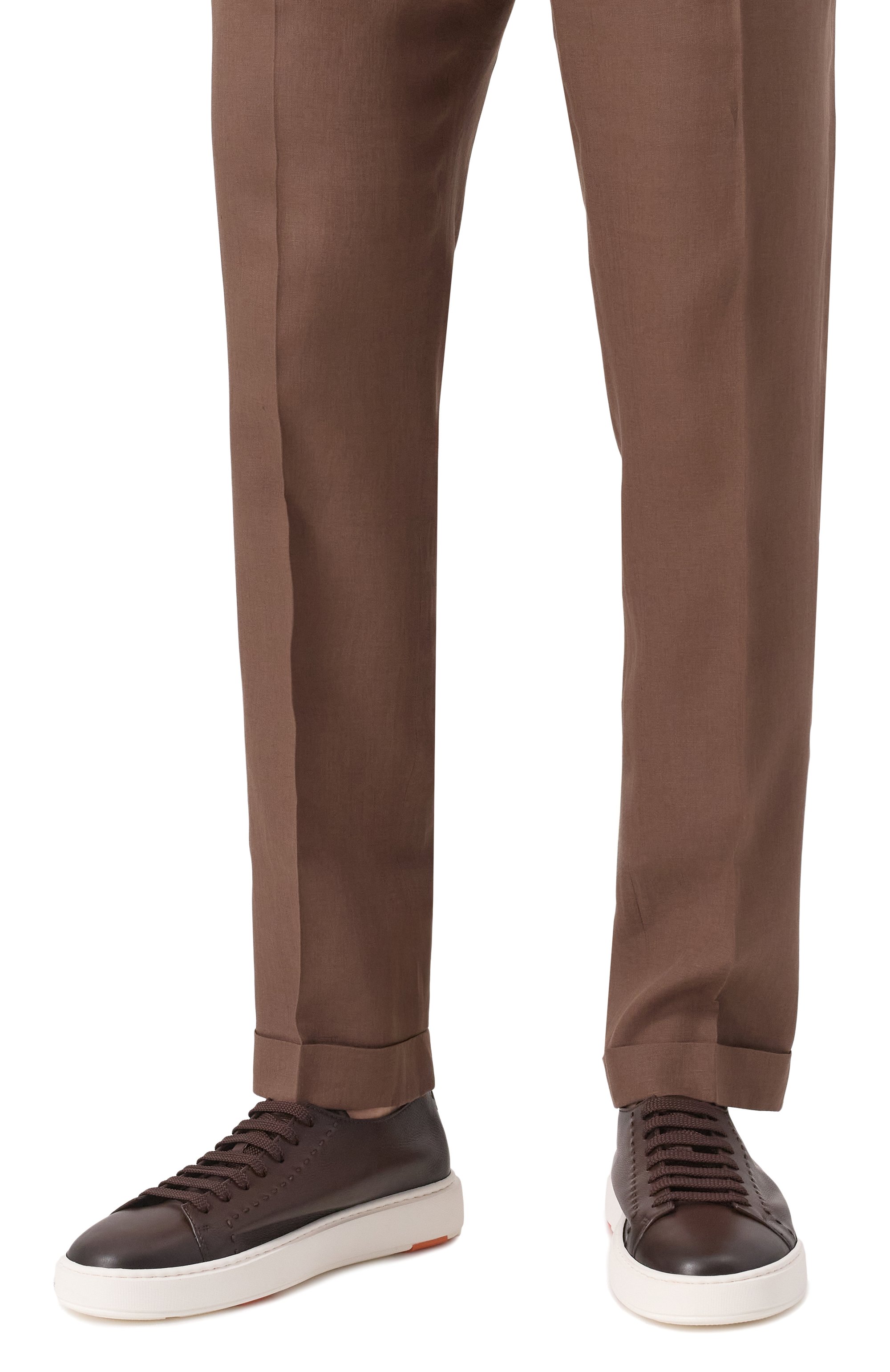 Кожаные кеды cleanic SANTONI, арт. MBCG22065BARTAFB, фото 3