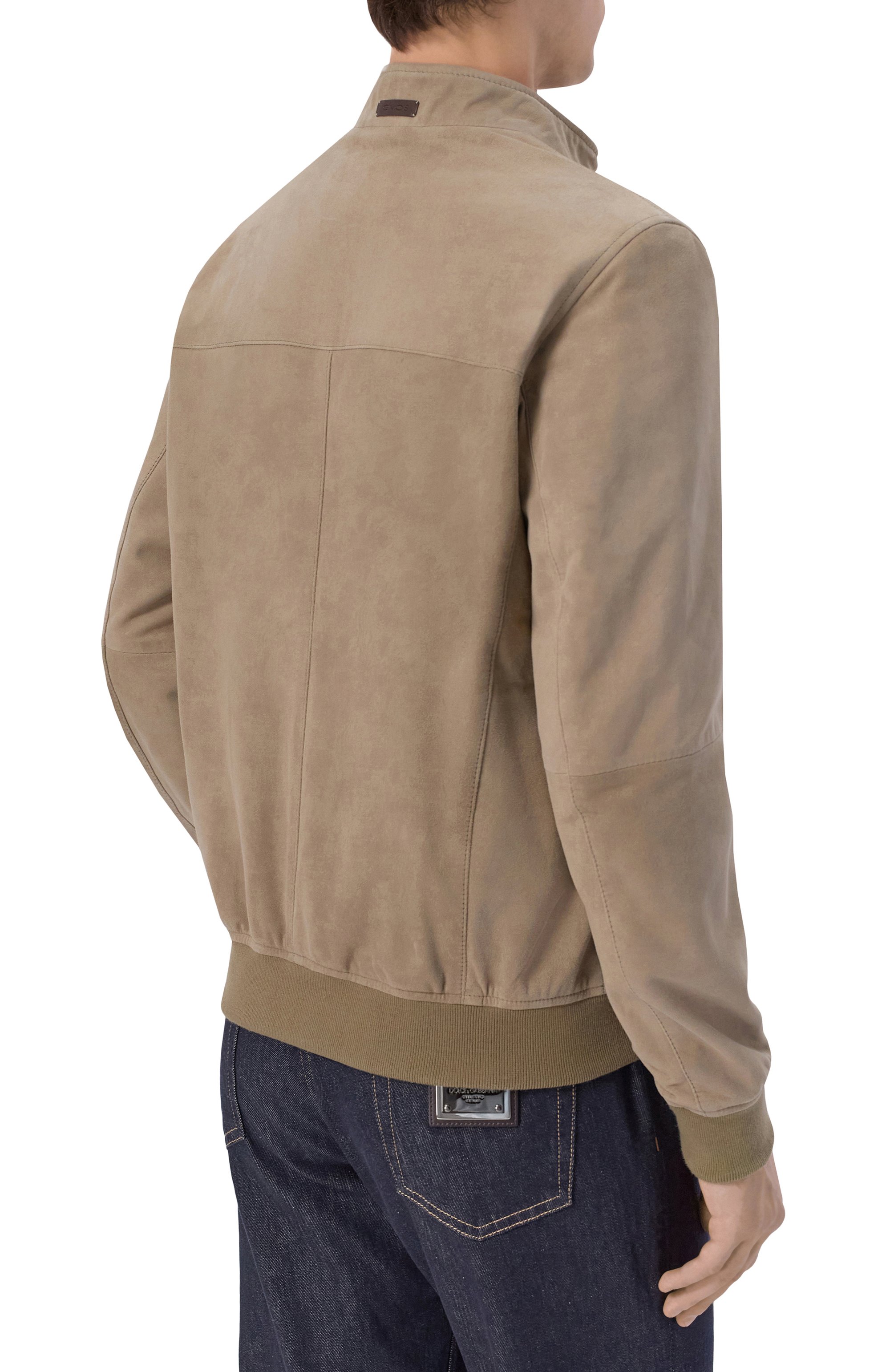 Двусторонний замшевый бомбер GIMO'S хаки цвета по цене 121500 руб., арт. 6S20.1.040.50R/112, фото 4 Двусторонний замшевый бомбер GIMO'S, арт. 6S20.1.040.50R/112, фото 4