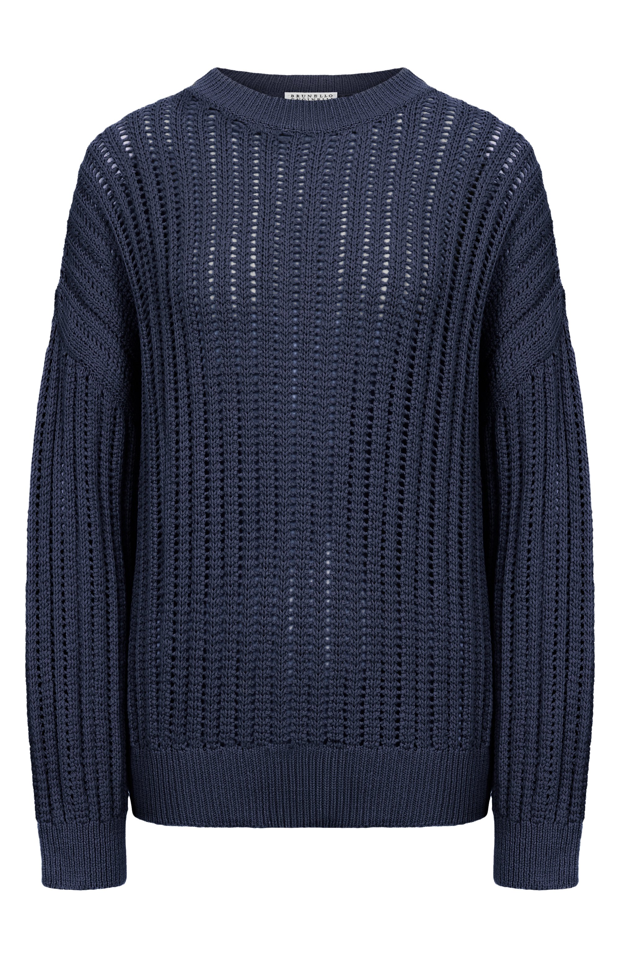 Хлопковый свитер BRUNELLO CUCINELLI, арт. MSB581800, ф�ото 1