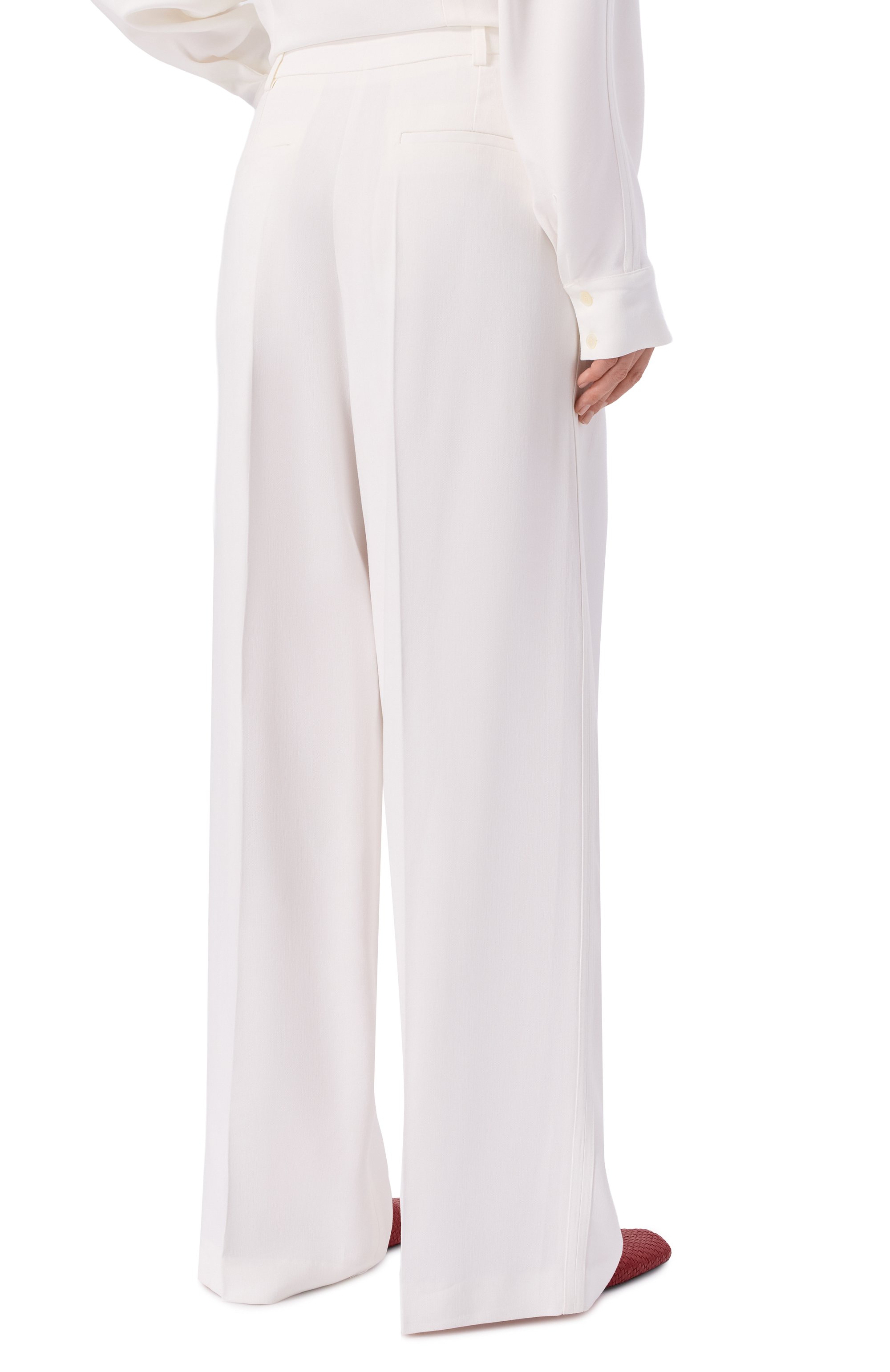 Брюки из вискозы и лиоцелла IRO белого цвета по цене 56150 руб., арт. WP23HELIS, фото 4 Брюки из вискозы и лиоцелла IRO, арт. WP23HELIS, фото 4