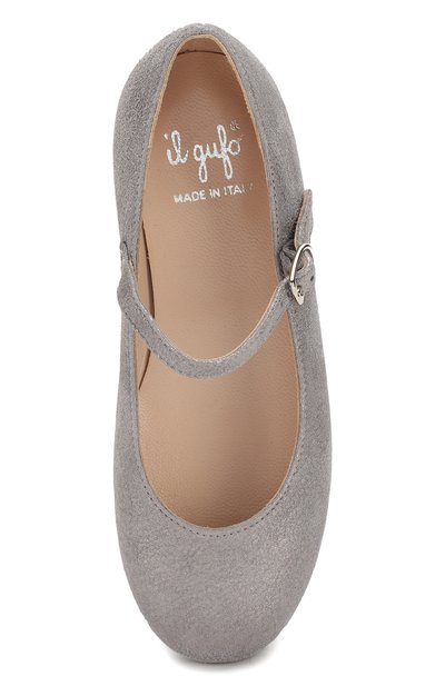 Кожаные балетки с ремешком IL GUFO серебряного цвета по цене 17950 руб., арт. G234/INCR0CIAT0 SALVAD0R/27-30, фото 4 Кожаные балетки с ремешком IL GUFO, арт. G234/INCR0CIAT0 SALVAD0R/27-30, фото 4