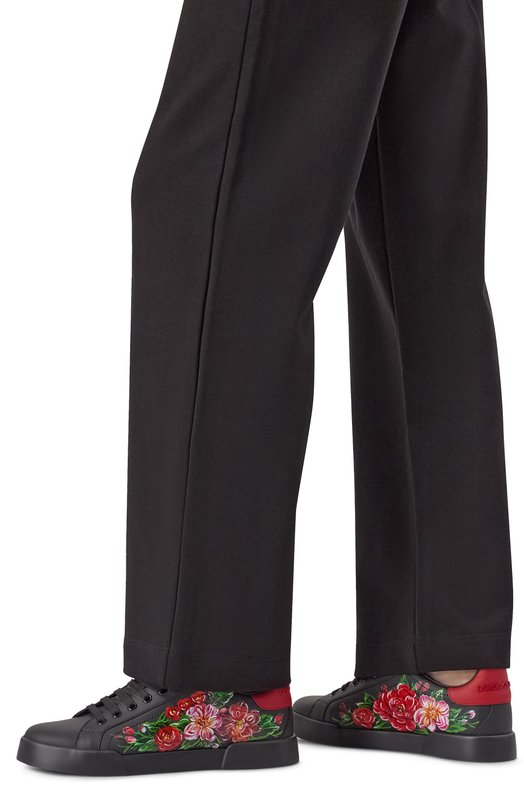 Кожаные кеды Portofino Dolce & Gabbana CK2330/AN257 Чёрный  CK2330/AN257 Фото 3