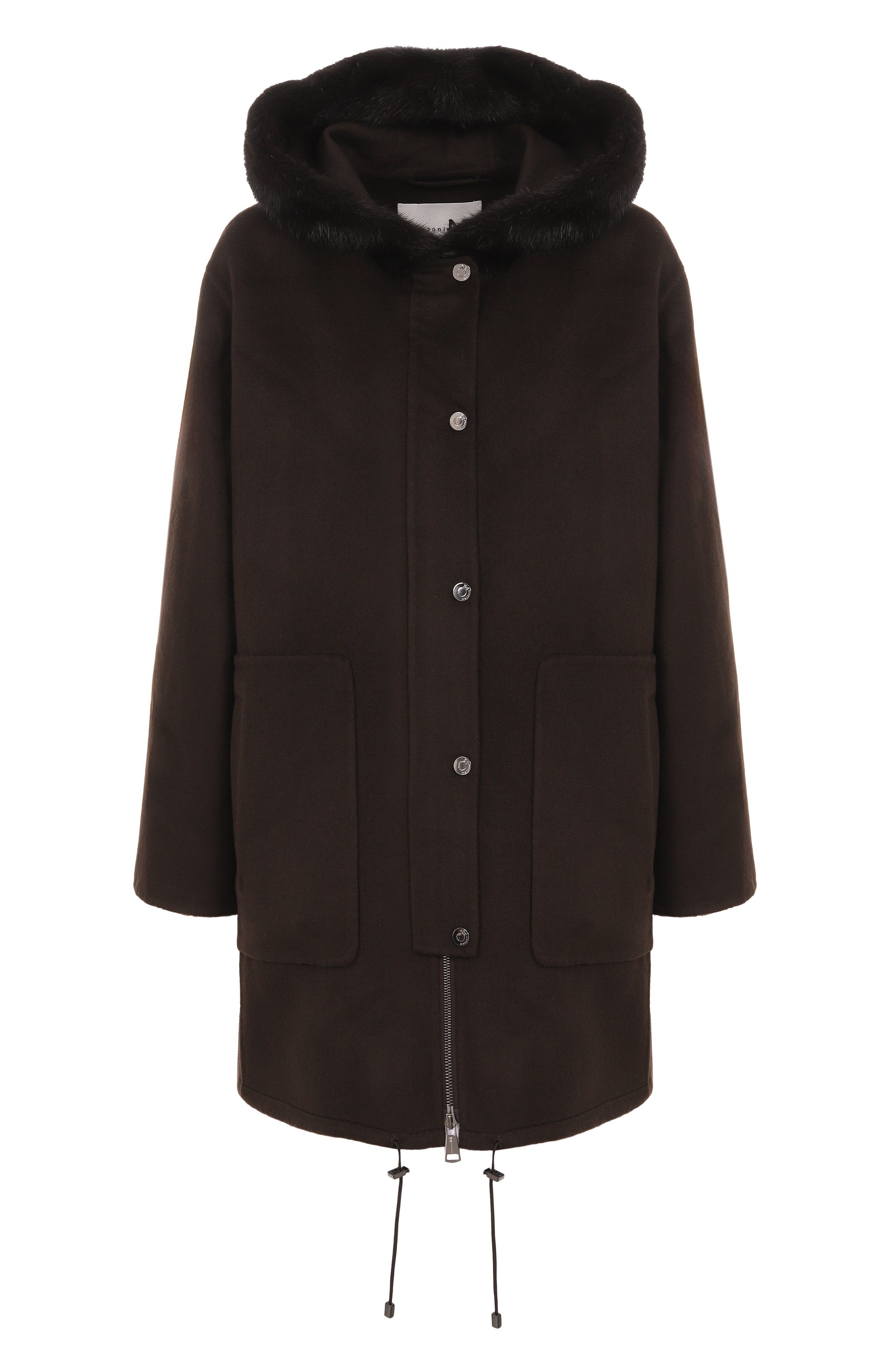 Парка из шерсти и кашемира MANZONI24, арт. 25M1574-DB1V, фото 1